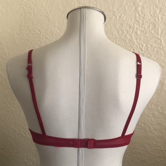 La Senza Obsession Dark Red Scalloped Lace Underwire Bra 34B - Picture 5 of 11